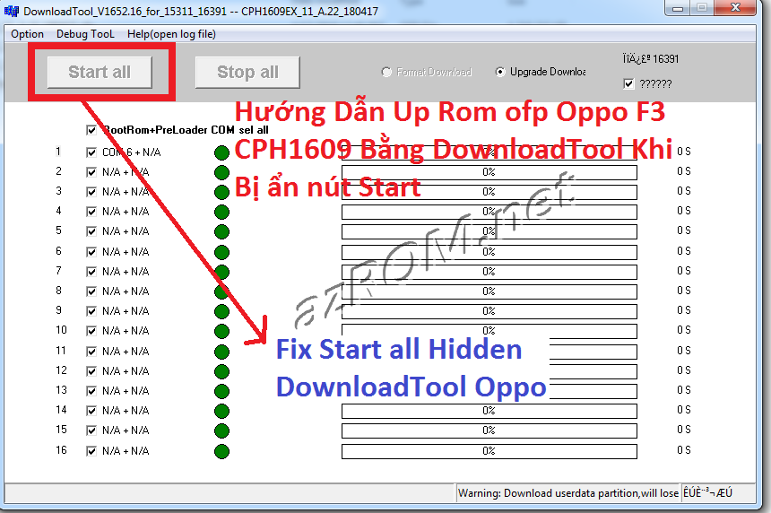 Fix Start all Hidden DownloadTool Oppo