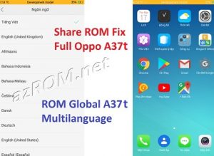 ROM tiếng Việt Oppo A37t - ROM Global Fix Full Oppo A37t Multilanguage