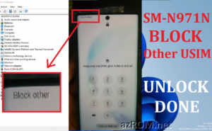 Samsung Galaxy NOTE 10 5G SM-N971N Block Other USIM Unlock ok