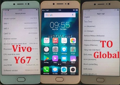 Vivo Y67 Y67A Y67L Convert Global Rom Quốc Tế Android7.0 Full Tiếng Việt